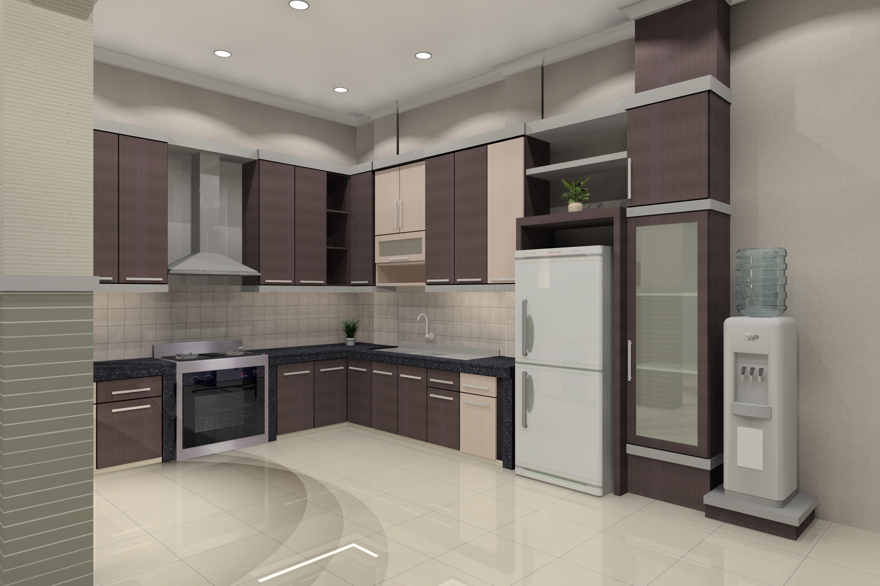 Design Kitchen set oleh Pak Rudi dengan gaya modern minimalis