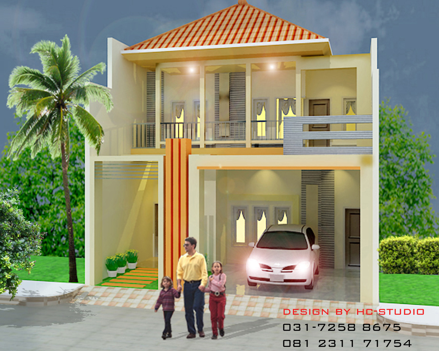 Desain Rumah Minimalis Model Villa